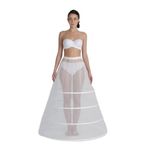 MK MODA ATELİER 4 Telli Elastik A Kesim Gelinlik,kaftan Ve Abiye Jupon Tarlatan J-906ED ekru M