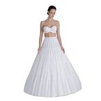 MK MODA ATELİER 4 Telli Elastik Bantlı A Model Gelinlik, Abiye, Kaftan için Jupon Tarlatan J-91.320E ekru M