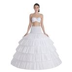 MK MODA ATELİER 5 Telli 5 Fırfırlı Prenses Kabarık Etek Elastik Bantlı Jupon Tarlatan J-617C ekru M