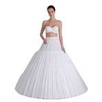 MK MODA ATELİER 7 Telli Kabarık Prenses Model Elastik Korseli Pileli Jupon Tarlatan J-91.460E ekru M