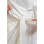 Mk Moda Atelier Kadın Bride Nakışlı Mini Sabahlık BR-302RS/E - S - M - Ekru