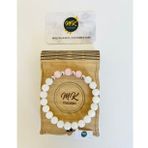 MK TASARIM GERÇEK AYTAŞI -PEMBE KUVARS TAŞI BİLEKLİK MK.37.004