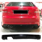 MKG Audi A3 8p 2 Kapı S3 Arka Ek Mat Siyah 2005 2006 2007 2008 Sol Çift Egzoz Çıkışlı