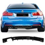 MKG Bmw F30 3 Serisi M Performance Difüzör Piona Black 2012 - 2018 Sol Çift Egzoz Çıkışlı