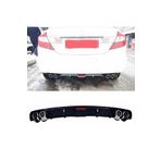 MKG Otomotiv Honda Civic Fb7 Siyah Difüzör 4 Krom Egzoz Görünümlü Difizör Arka Ek Body Kit
