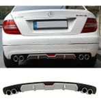 MKG Otomotiv Mercedes C180 Gri Difüzör 4 Krom Egzoz Görünümlü Difizör Arka Ek Body Kit