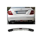 MKG Otomotiv Mercedes C180 Uyumlu Gri Difüzör 4 Krom Egzoz Görünümlü Difizör Arka Ek Body Kit