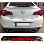 MKG Otomotiv Opel Astra J Sedan Kırmızı Difüzör Çiftli Kare Egzoz Görünümlü D Tip Difizör