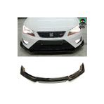 MKG Otomotiv Seat Leon Fr Gri Renkli Şeritli Dilli Ön Lip 4 Prç Parlak Siyah ABS