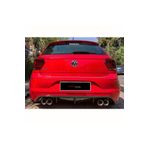 MKG Vw Polo Mk6 R Line Difüzör Sağ Sol Çift Çıkış Piano Black 2018+ Abs Plastik