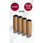 MKLAKS Bohem Ayak (CEVİZ) 15cm Plastik Mobilya Baza Masa Dolap Ayağı 4lü Paket – Dayanıklı Ve Şık Tasarım
