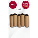 MKLAKS Bohem Ayak (CEVİZ) 15cm Plastik Mobilya Baza Masa Dolap Ayağı 6'lı Paket – Dayanıklı Ve Şık Tasarım