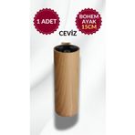 MKLAKS Bohem Ayak (CEVİZ) 15cm Plastik Mobilya Baza Masa Dolap Ayağı – Dayanıklı Ve Şık Tasarım