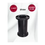 MKLAKS Jumbo Plastik Ayarlanabilir Dolap Mobilya Koltuk Kanepe Ayağı Siyah Ayaklar 10 Cm