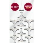 MKLAKS Lükens Ayak (BEYAZ) Plastik 15cm Mobilya Baza Masa Dolap Ayağı 10'lu Paket– Dayanıklı Ve Şık Tasarım