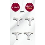 MKLAKS Lükens Ayak (BEYAZ) Plastik 15cm Mobilya Baza Masa Dolap Ayağı 4'lü Paket– Dayanıklı Ve Şık Tasarım