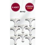 MKLAKS Lükens Ayak Plastik (BEYAZ) 15cm Mobilya Baza Masa Dolap Ayağı 8'li Paket– Dayanıklı Ve Şık Tasarım