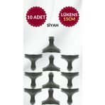 MKLAKS Lükens Ayak (SİYAH) Plastik 15cm Mobilya Baza Masa Dolap Ayağı 10'lu Paket– Dayanıklı Ve Şık Tasarım