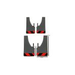 Mkm Citroen Jumper Uyumlu Fosforlu Kırmızı-Siyah Renkli 4'Lü Paçalık Çamurluk Tozluk