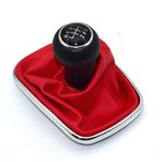 MKptopia 23 mm Vites Kolu Vites Kolu Gaitor Boot V-W Golf 4 IV MK4 GTI R32 Bo-ra Je-tta – 6 Hız Yuvarlak Kafa Kırmızı ve Siyah