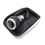 MKptopia 5 vitesli 1 x vites düğmesi araba vites kolu Gaitor 12 mm VW MK4 GOLF/GTI / R32 ile uyumlu 1999-2005, Bo-ra MK4 1999-2004-gümüş ile uyumludur