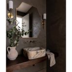 Mks Design 70X90 Duvar Dekor Aynası / Asimetrik Ayna / Konsol Aynası / Düzensiz Ayna / Estetik Ayna - Altın - 70 x 90
