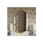 MKS Design Asimetrik Duvar Aynası / Gold Çerçeveli Düzensiz Dekor Ayna / Banyo Aynası
