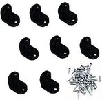Mks Plastik Köşebent, Siyah, 2 Cm X 2 Cm X 4 Mm, 8 Adet, Mobilya Bağlantı Elemanı, Raf Dolap Köşe Birleştirme, Duvara Sabitleme