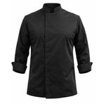 MKWorkwear FORTE Şef Ceketi – Modern Aşçı Kıyafeti | Erkek & Kadın Kullanıma Uygun | Kişiye Özel Üniforma ve İş Elbiseleri (Siyah, L)