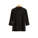 MKWorkwear VENTO Şef Ceketi – Modern Aşçı Kıyafeti | Erkek & Kadın Kullanıma Uygun | Kişiye Özel Üniforma (Siyah, 2XL)