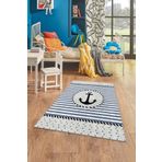 MKYHOME Mavi Renk Çapa Desenli Denizci Hali
