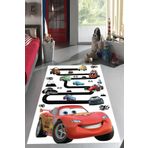 MKYHOME Şimşek Mcqueen Baskılı Kaymaz Taban Çocuk Odası Halısı