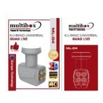 Ml-04, Multibox Universal Full Hd 4K, Dörtlü Quad Lnb 4 Çıkışlı Tüm Tv Ve Çanak Antenlere Uyumlu