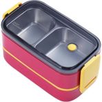 ml Iki Kat Üç Bölme Paslanmaz Çelik Lunch Box Yeni Nesil Sefer Tası - Kaşıkçatallı -1400462