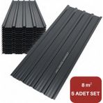 MM DEMİR MARKET mm Demir Market Metal Trapez Sac 2m 0.40 mm 5 Adet Çatı Kaplama Galvaniz Profil Sac