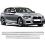 Mm Oto Bmw F-20/f-21 Uyumlu 2011 ve Üzeri Krom Cam Çıtası 4 Parça Paslanmaz Çelik - Siyah