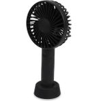 MMctech 3 Kademeli Cep Boyu Sessiz Taşınabilir Mini Fan USB Şarjlı Pervaneli Soğutucu Küçük El Vantilatörü - Siyah