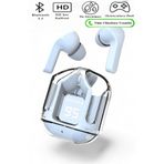 Mmctech Bluetooth Kulaklık Kadın Erkek ios Android Uyumlu Dokunmatik Stereo Şeffaf LED Ekran Extra Bass TWS