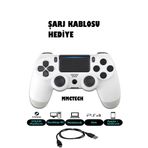Mmctech Kablosuz Oyun Kolu Playstation 4 - PC - TV - TABLET uyumlu Beyaz