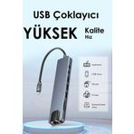 Mmctech SB Çoklayıcı Hub Type-C 4K Hdmı SD TF Kart Okuyucu Usb 3.0 Okuyucu Adaptör 8in1
