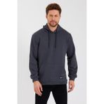 Mmetalic Antrasit Kanguru Cepli Kapüşonlu Içi Pamuklu Erkek Sweatshirt - 2XL