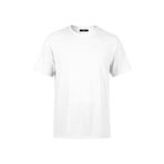 MMETALIC Erkek Beyaz T- Shirt Regular Fit Rahat Kesim Bisiklet Yaka Basic Tişört (BEYAZ/S)