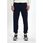 Mmetalic Erkek Regular Fit Rahat Kesim Beli Bağcıklı Jogger Cepli Lastikli Paça Lacivert Eşofman Altı - 2XL