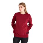 MMETALIC Kadın Bordo Renk Basic Bisiklet Yaka Sweatshirt (BORDO/M)