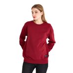 MMETALIC Kadın Bordo Renk Basic Bisiklet Yaka Sweatshirt (BORDO/XS)