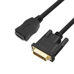 MMOBIEL HDMI DVI kablo adaptörü – Çift yönlü – HDMI soketine DVI-D Dual Link konnektör – Kablo dönüştürücü monitör, PC, TV, oyun, projektör destekler - 1080p Full HD 60Hz - Altın fiş 0,3 m