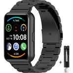 MMP Shop Huawei Watch Fit 2 Uyumlu Ayarlabilir Paslanmaz Çelik Akıllı Saat Kordonu Pim Sökme Aparatı Hediye - HW Watch Fit 2 - Siyah