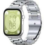 MMP Shop Huawei Watch Fit 5 / Fit 5 Pro / Fit 4 / Fit 4 Pro / Fit 3 Uyumlu Paslanmaz Çelik Akıllı Saat Kordonu - Ayarlanabilir Metal Toka - Pim Sökme Aparatı Hediyeli - Gümüş - HW Fit 5/4/3