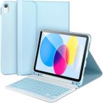 MMP Shop Ipad Air 11 M2 / M3 2025 2024 Uyumlu Uyku Modlu Kalem Bölmeli Klavyeli Tablet Kılıfı - İpad Air 11 - Açık Mavi