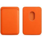 MMP Shop Iphone 15 / 15 Plus / 15 Pro / 15 Pro Max Uyumlu Magsafe Cüzdan Kartlık Suni Deri Kartlık - Turuncu